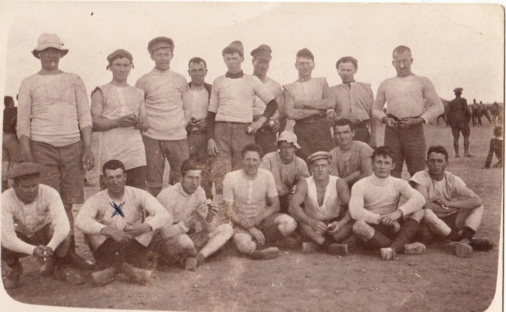 Australian soldiers - 8th Battery football team in Egypt - WW1
