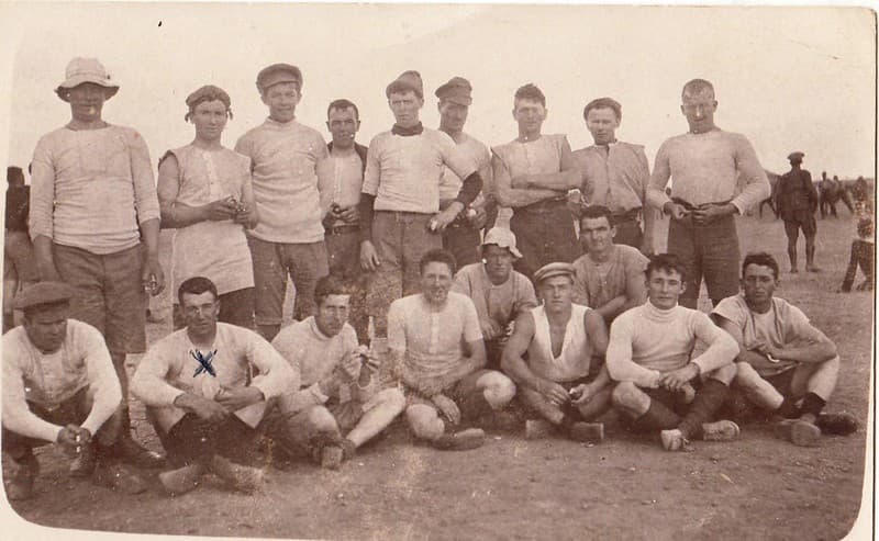 Australian soldiers - 8th Battery football team in Egypt - WW1