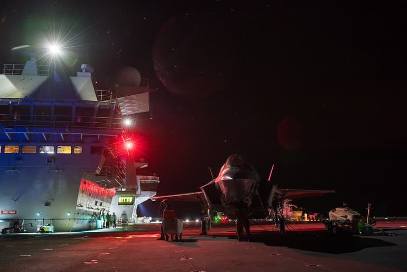 Royal navy aircraft carrier HMS Queen Elizabeth (R08) operations.