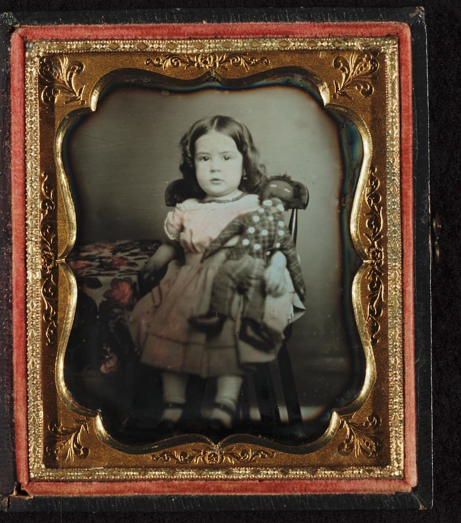 Black, child, doll