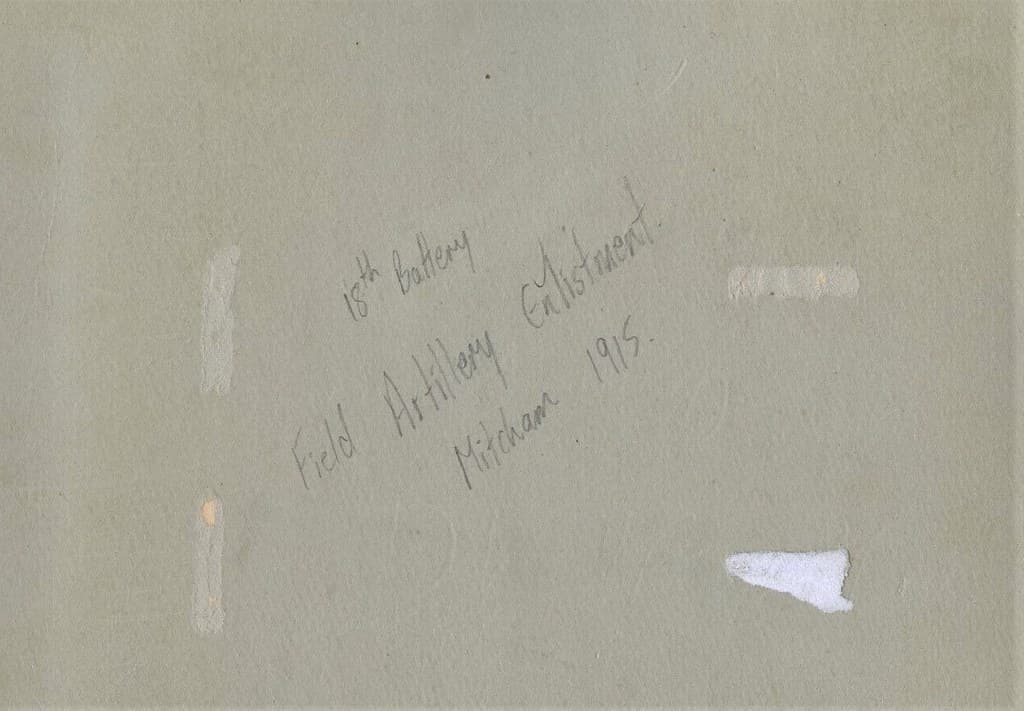18th Battery, Field Artillery Enlistment, Mitcham, S.A. - 1915
