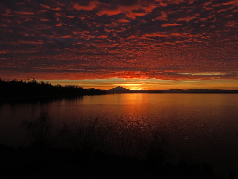 Sunrise at Columbia River in Vancouver, WA