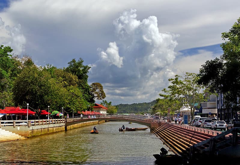Along the canal Brunei.