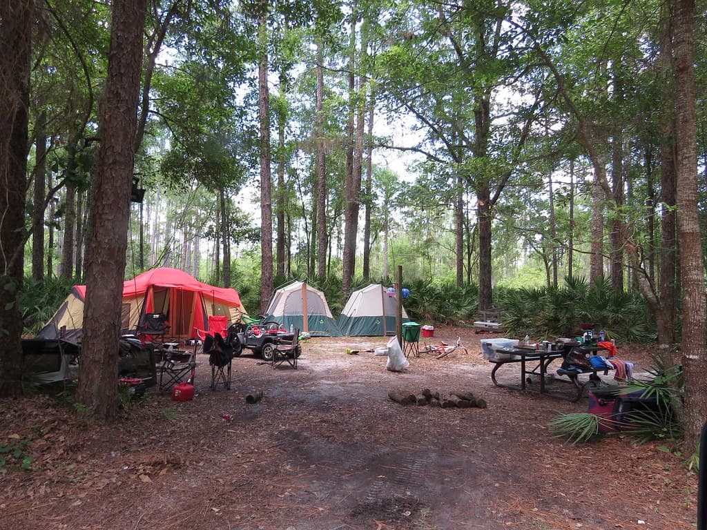 Primitive camping Ocean Pond
