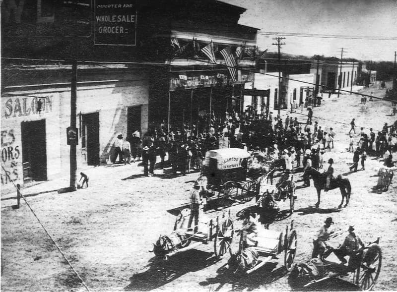 Laredo Ice Factory cart, Laredo, TX, abt. 1910 (or earlier)