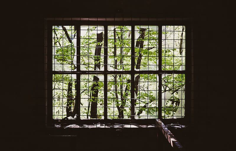 Indoor Broken Window