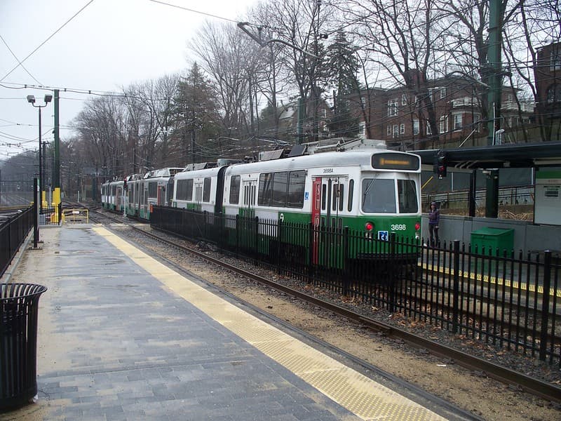 MBTA Green Line 3-Car Train, March 16, 2011