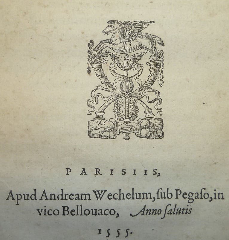 Woodcut printer's device of Andreas Wechel