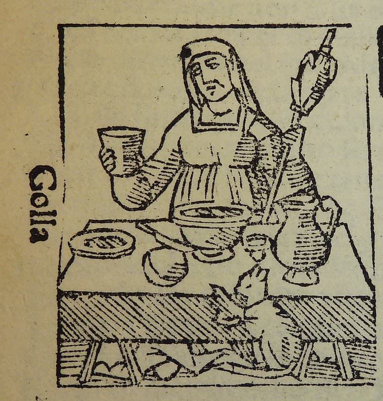 Woodcut of a cat