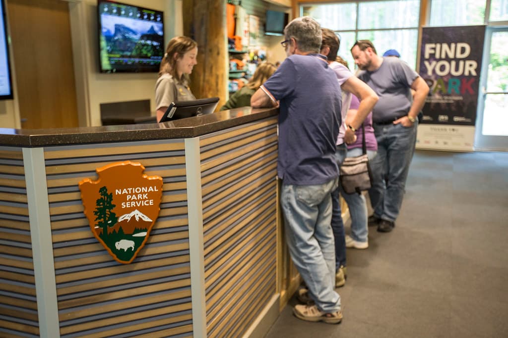 Apgar Visitor Center Desk