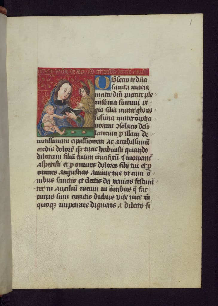 Prayer book, Virgin and Child, Walters Manuscript W.432, fol. 1r