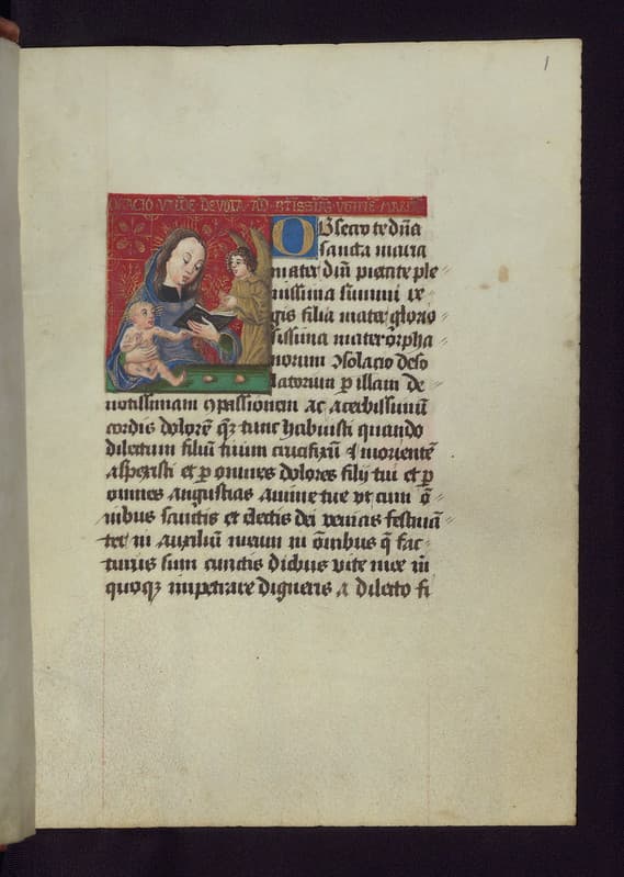 Prayer book, Virgin and Child, Walters Manuscript W.432, fol. 1r