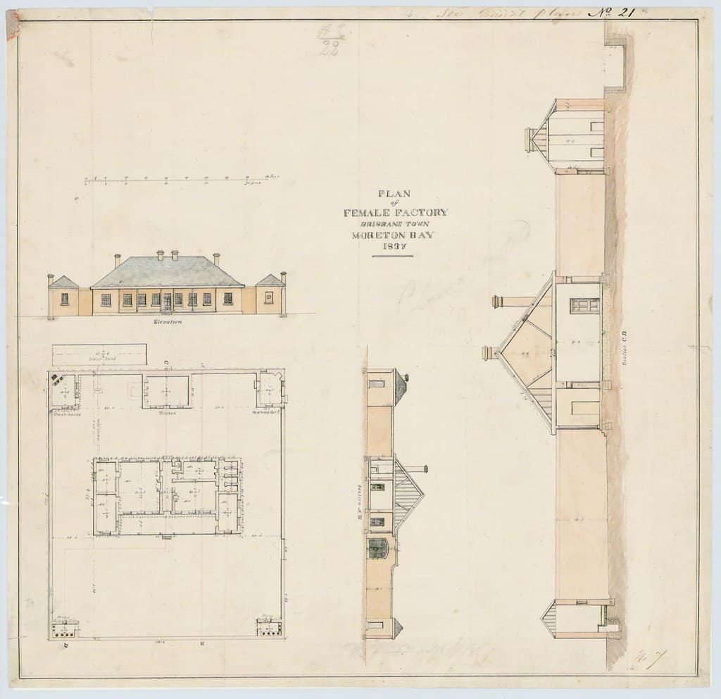 Plan of Female Factory: Brisbane Town, Moreton Bay 1837
