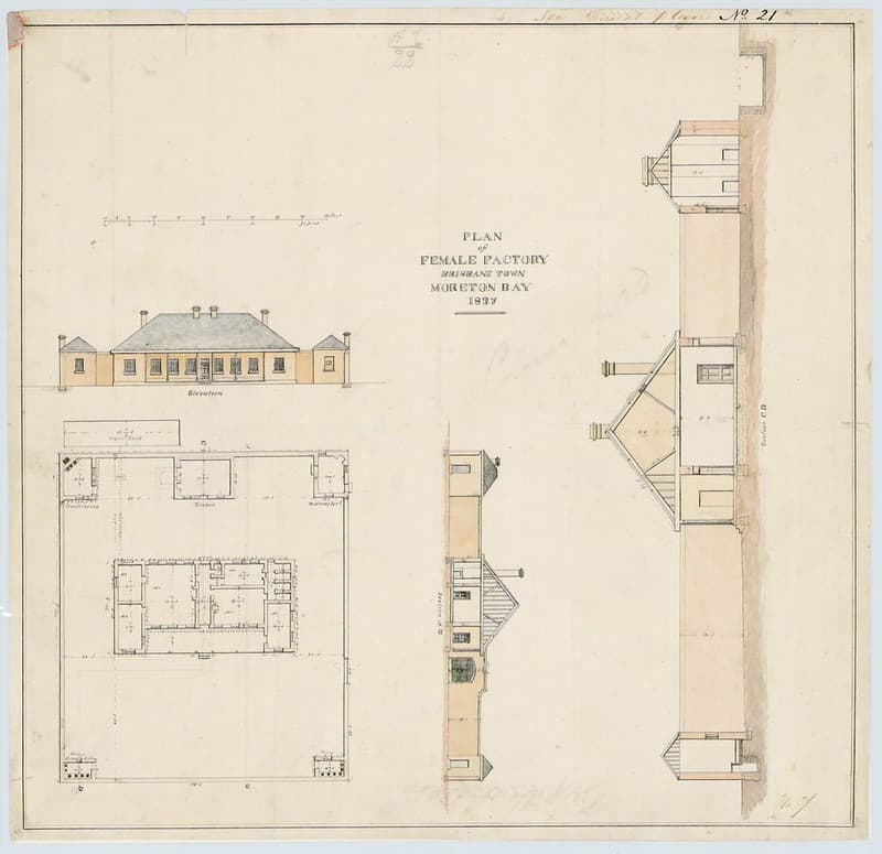 Plan of Female Factory: Brisbane Town, Moreton Bay 1837