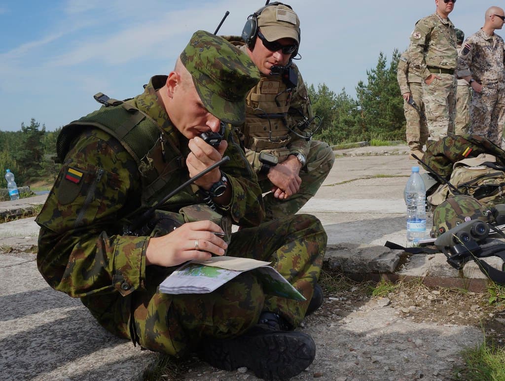 JTACs on the radio with aircraft