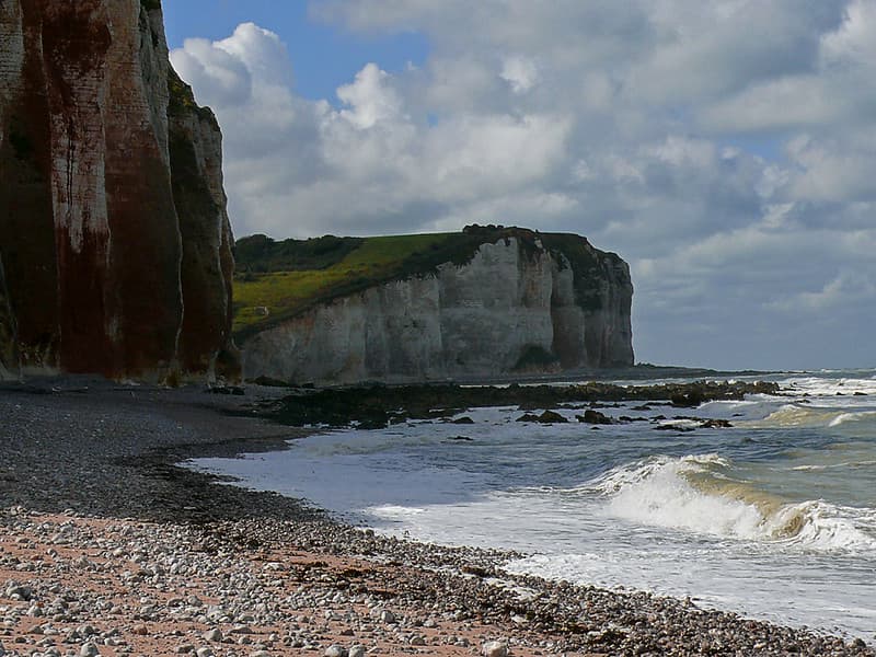 Cliffs, cloudy, france
