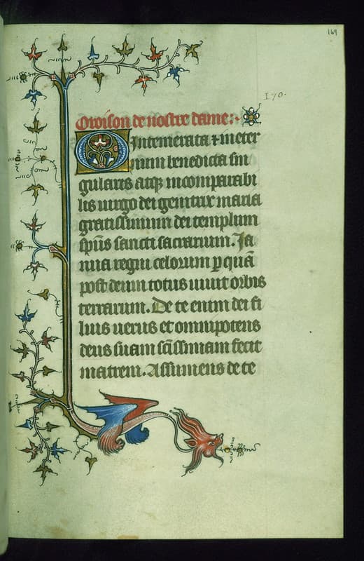 Book of Hours, Marginalia, Walters Manuscript W.99, fol. 169r