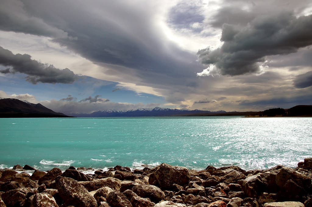Northwest sky over Lake Pukaki.NZ