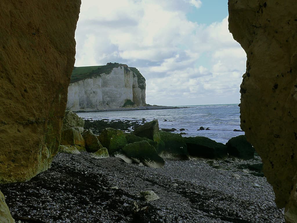 Beach, cliffs, france
