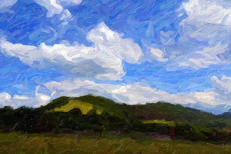 Abstract, impasto, landscape