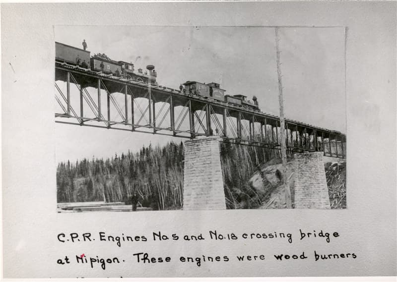Engines Crossing Nipigon Bridge