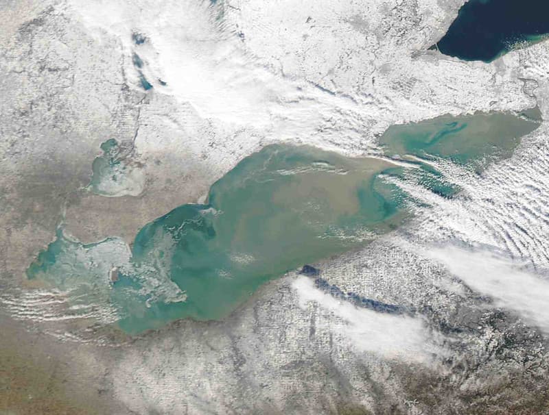 MODIS satellite image - Lake Erie