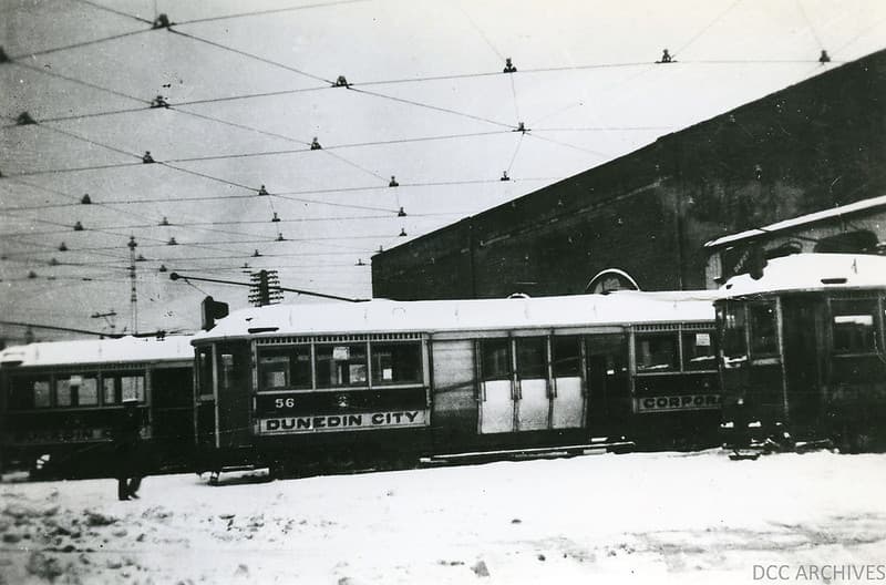 Tram in Snow, Market Reserve 1939