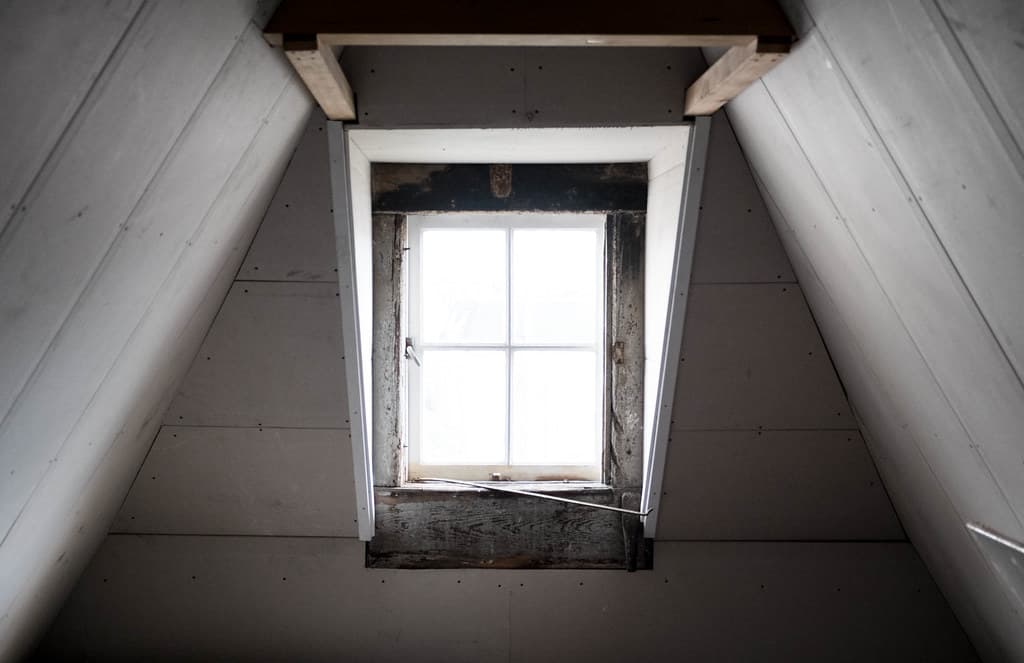 White Attic Window