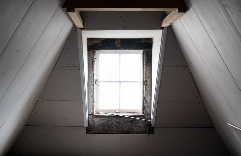 White Attic Window