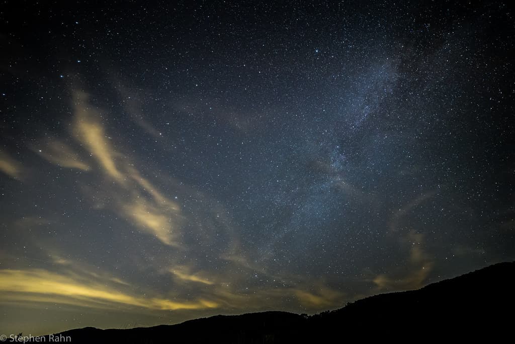 Milky Way and clouds over North Georgia