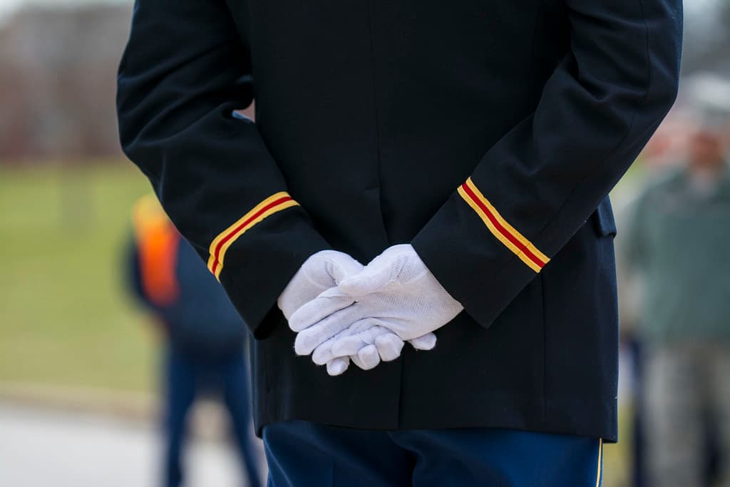 Army Reserve troops retire flag at Argonne National Laboratory