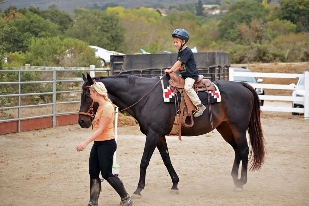 Hope, Horses & Kids visit Presidio EFMP children.
