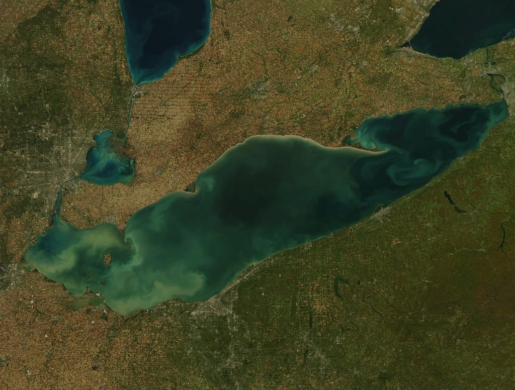 Lake Erie HABs MODIS Satellite July 2015