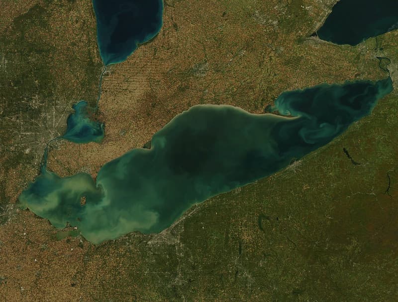 Lake Erie HABs MODIS Satellite July 2015