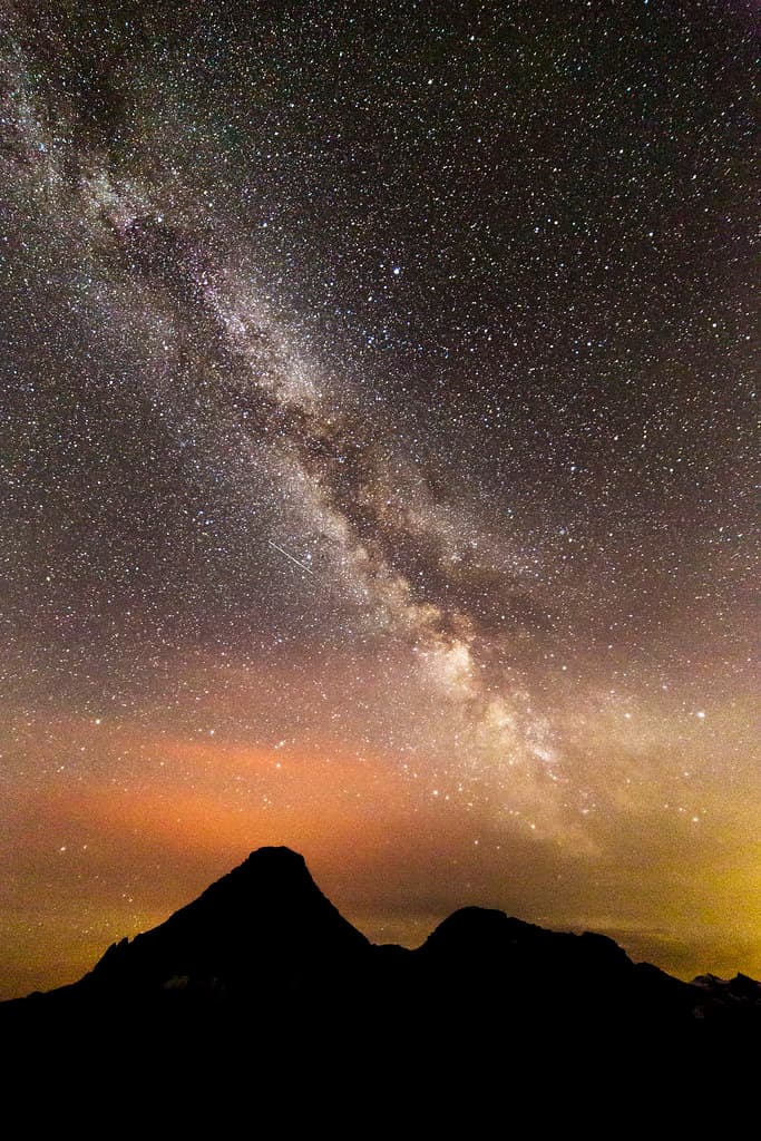 Milky Way and Thompson Fire Glow Portrait