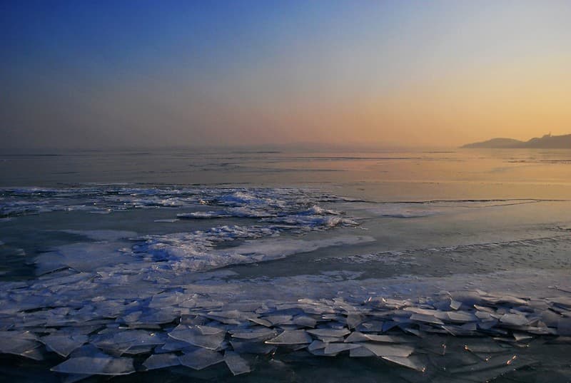 Ice on Ocean Beach