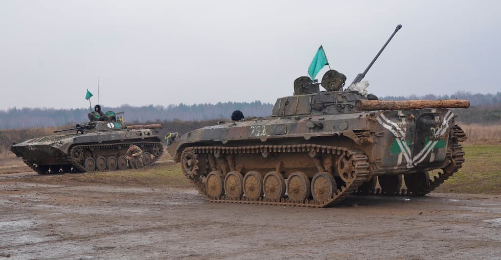 Mounted machine gunnery range