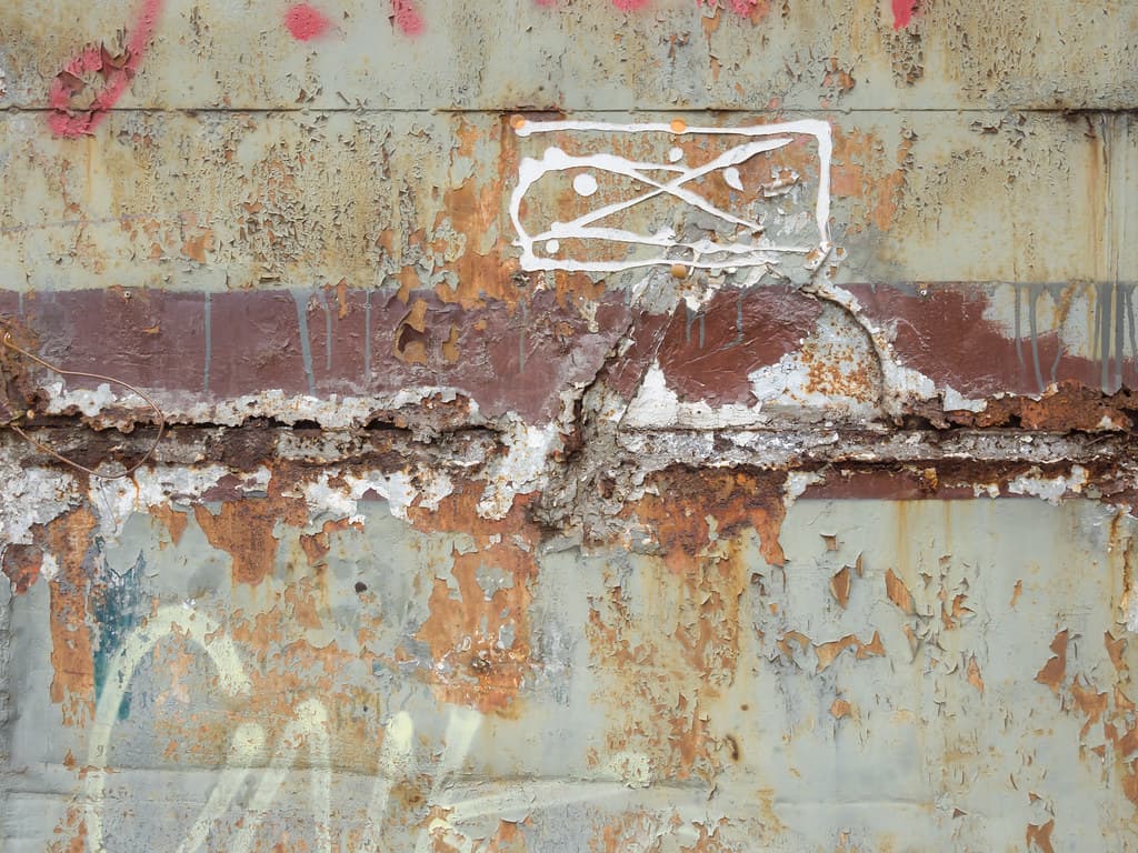 Rusty metal weld