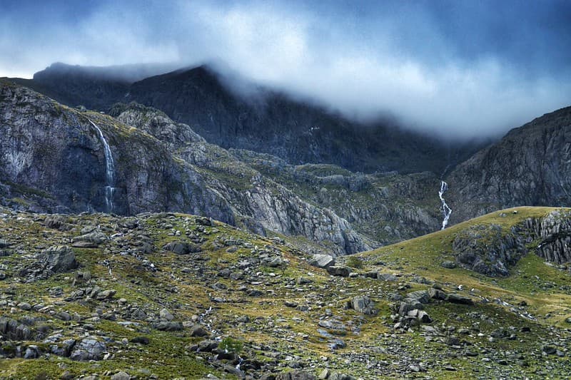 Waterfalls on Scenic Landscape
