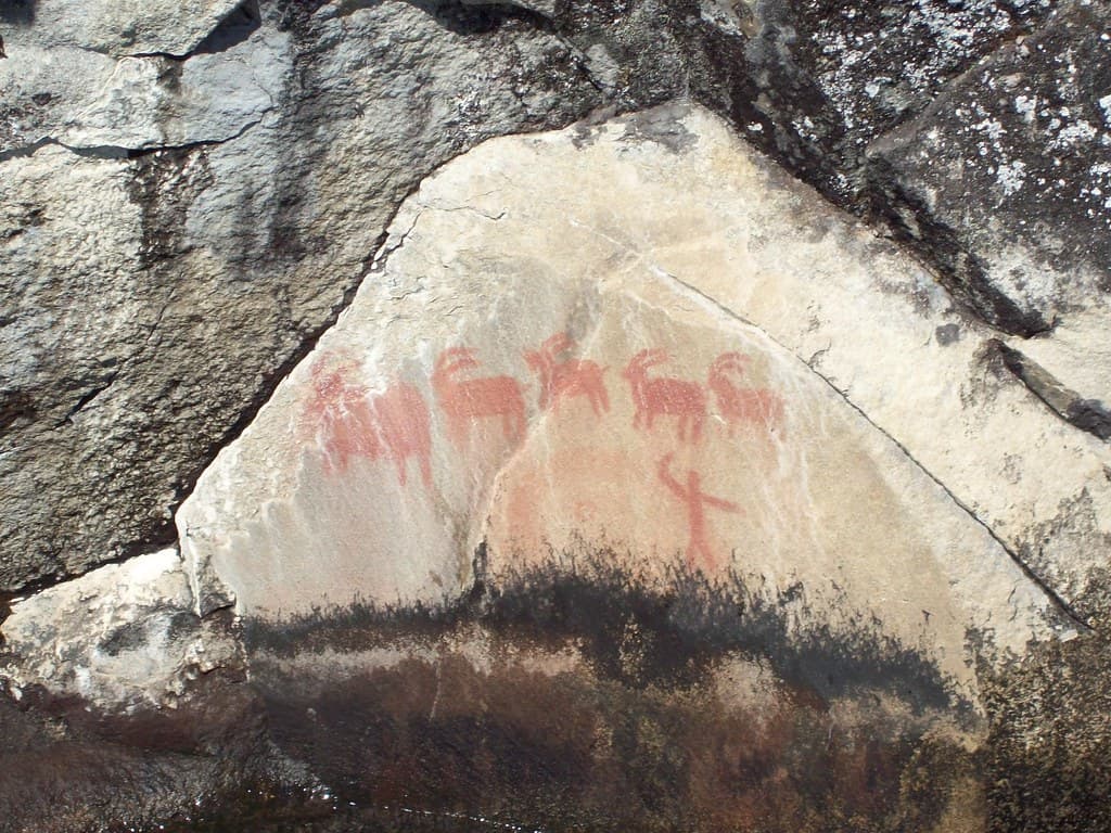 Pictographs at Lake Chelan Okanogan-Wenatchee National Forest