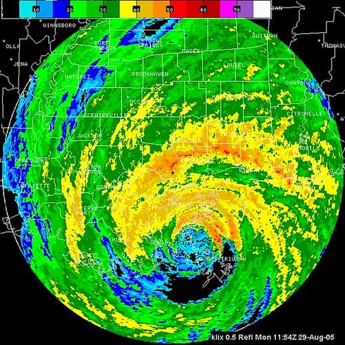 Hurricane Katrina Radar Image