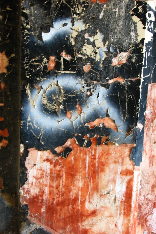 Distressed wall with graffiti (Angel Island)