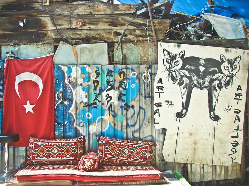 Art, Graffiti, and Turkish Flag