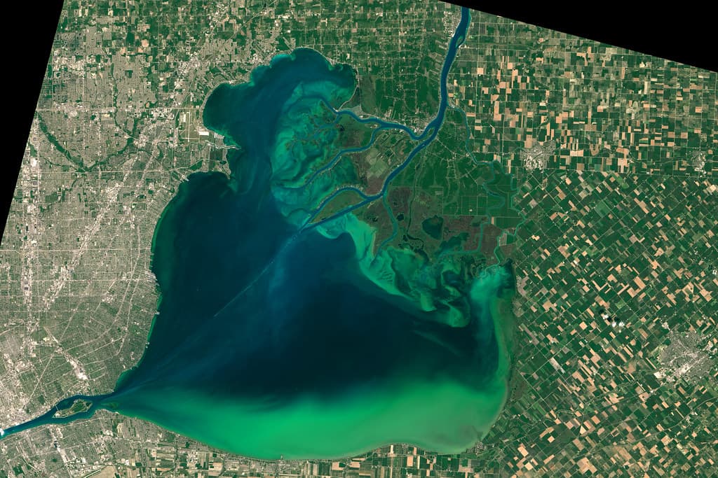 Lake Erie HABs MODIS Satellite July 2015