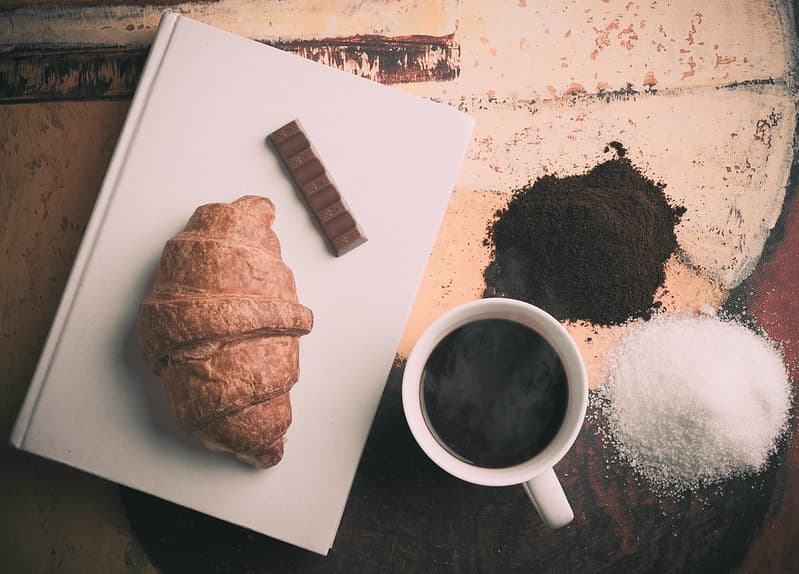 Croissant, Chocolate, and Coffee