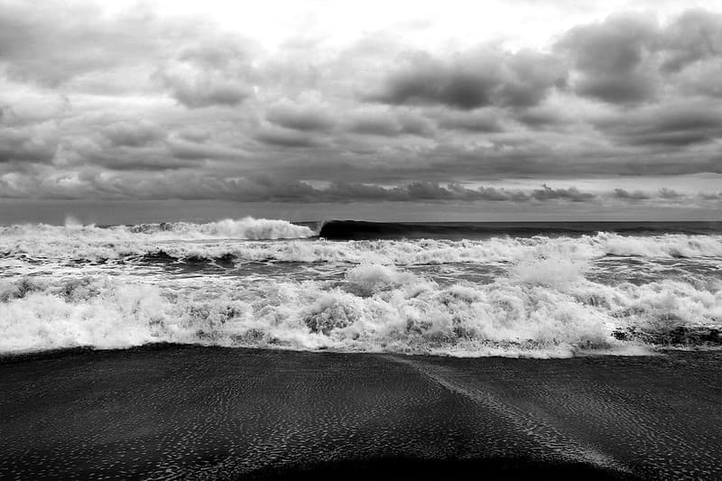 Strong Ocean Waves on Beach