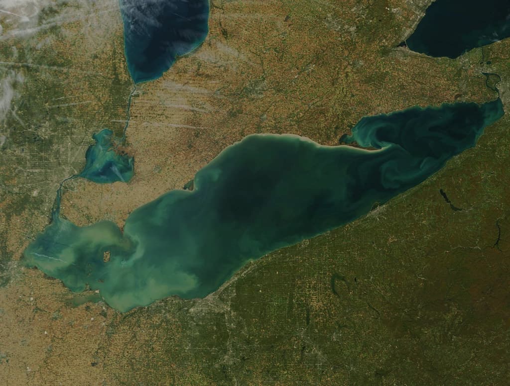 Lake Erie HABs MODIS Satellite July 2015
