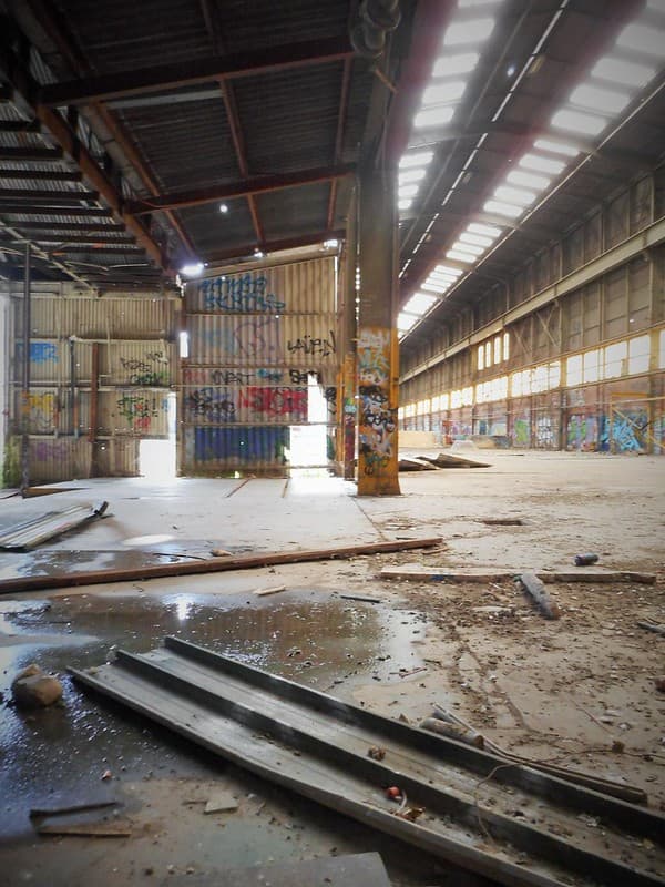 Abandoned factory interior