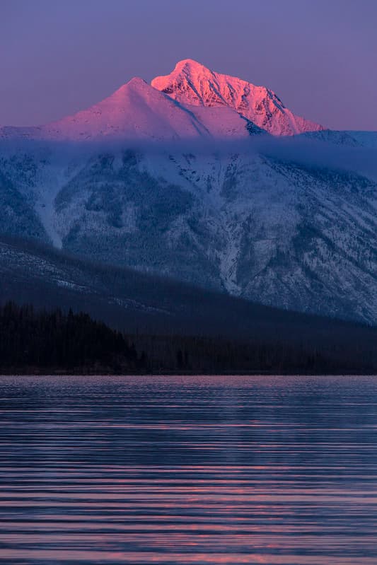 Stanton Mountain and Mt. Vaught Sunset