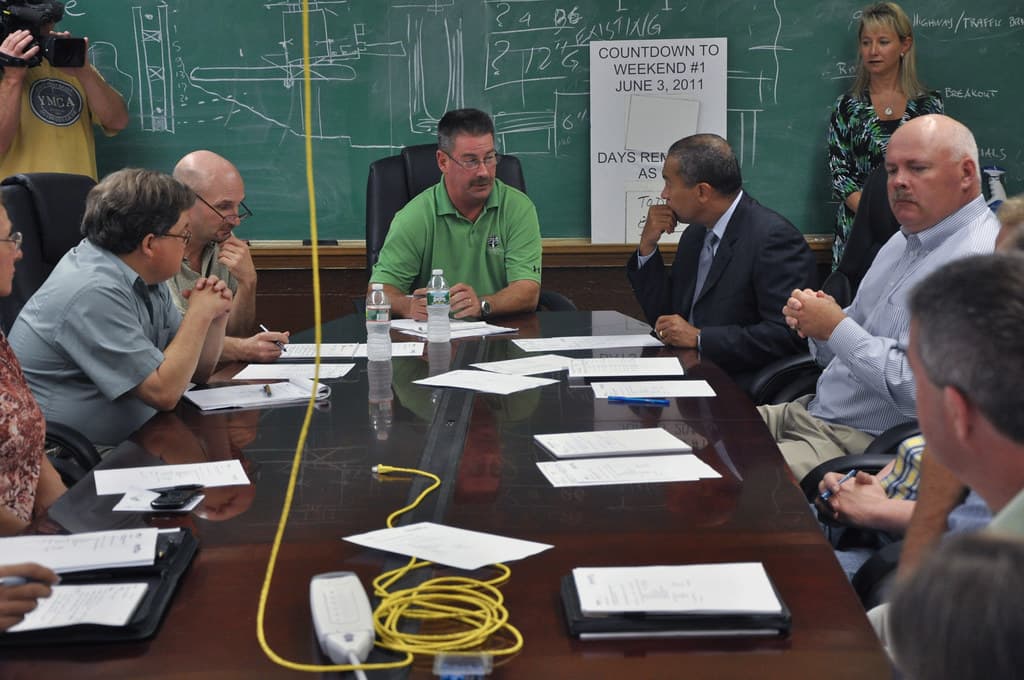 Governor Patrick visits the 93 Fast 14 Field Office, July 19, 2011